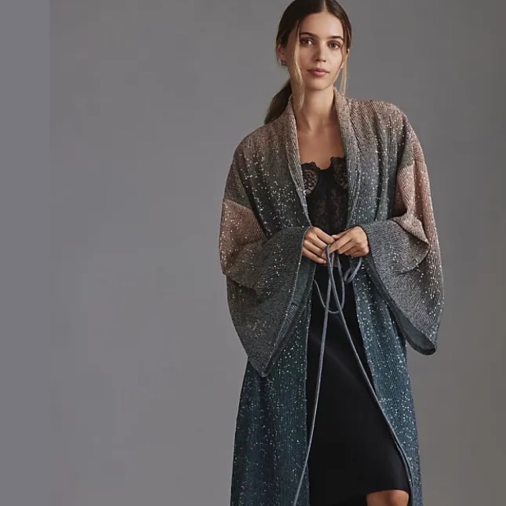 Anthropologie Ombré Shine kimono/Duster